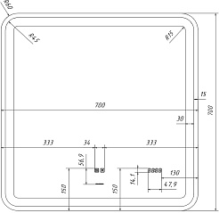 Vigo Мебель для ванной Grani 750-0-1 подвесная белая/дуб сонома – фотография-12